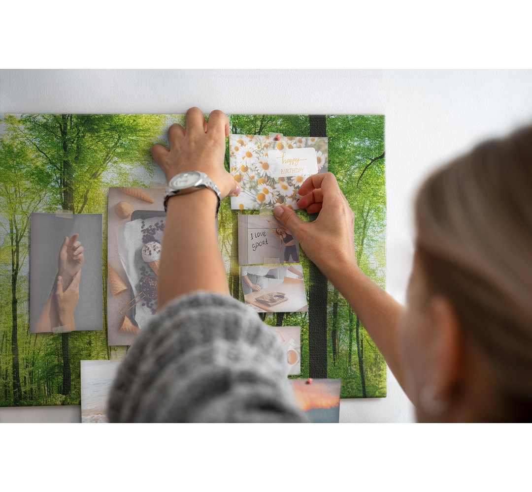 Wall Mounted bulletin board print decorative wall message pin boards home office corkboard Nature panorama