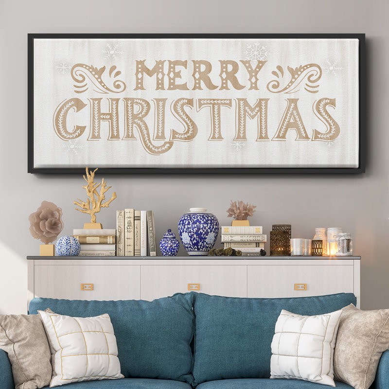 Merry Christmas- Framed Canvas