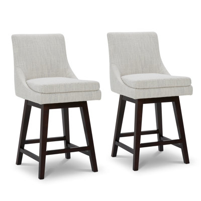 Tabouret de comptoir pivotant rembourré Zahara