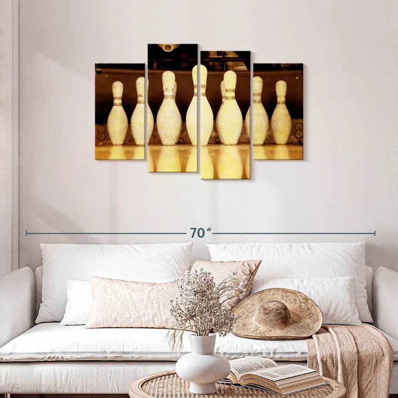 Sireci Vintage Bowling Pins, 27" H x 43" W