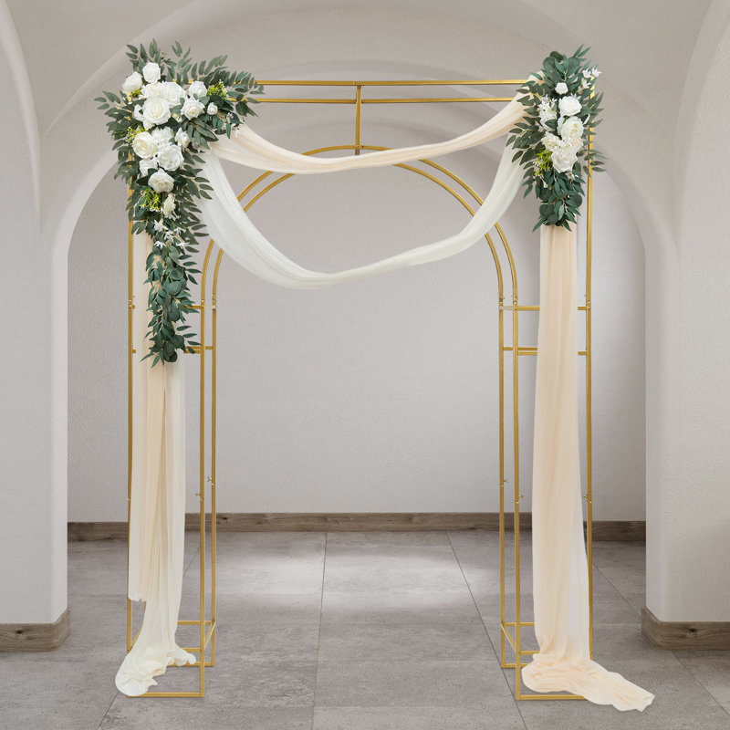 Support pour mariage en acier au carbone 98,4 po H x 70,8 po l, Or