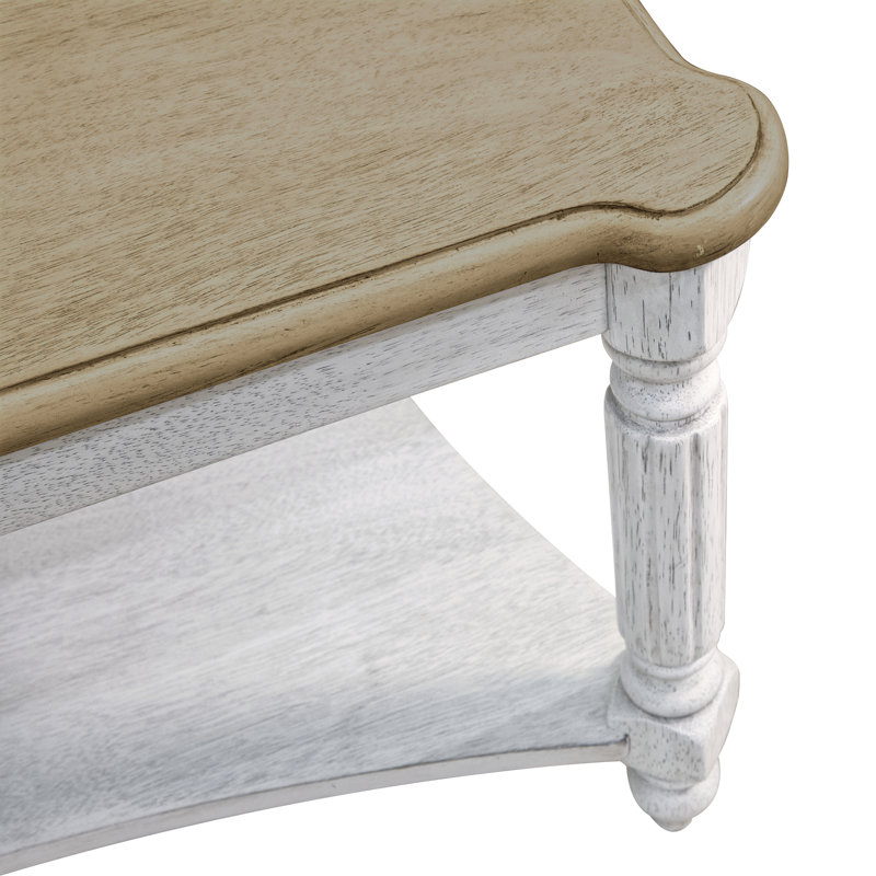 Locke Solid Wood Square Coffee Table, Chêne antique