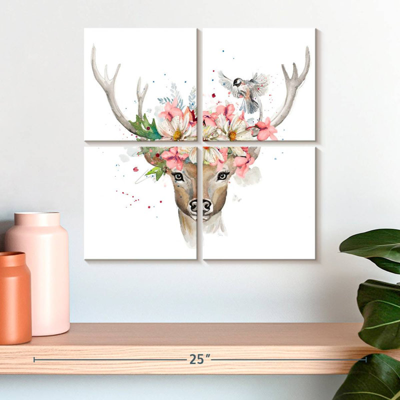 Cerf des bois Brampt, H 18 po x l 18 po