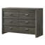 Mobilier de chambre à coucher 1 tiroir rustique contemporain à 6 tiroirs de rangement à finition grise rustique