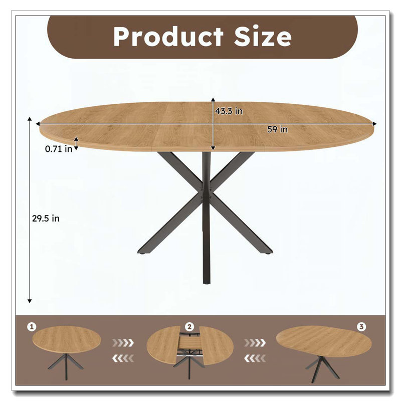 Table de salle à manger extensible