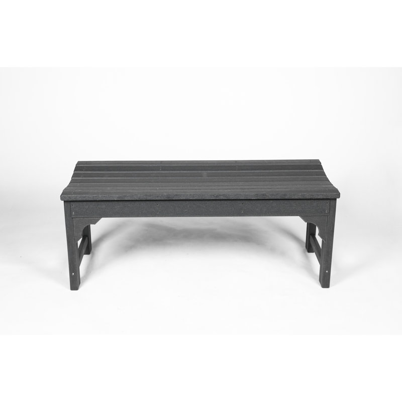 Banc avec texture en bois pour patio, cour arrière, balcon - toutes saisons, protégé, gris, capacité de 500 lb, Grey