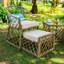 Ensemble bistro avec repose-pieds et coussins Lought