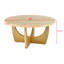 Table basse ronde en bois 36 pouces avec finition naturelle