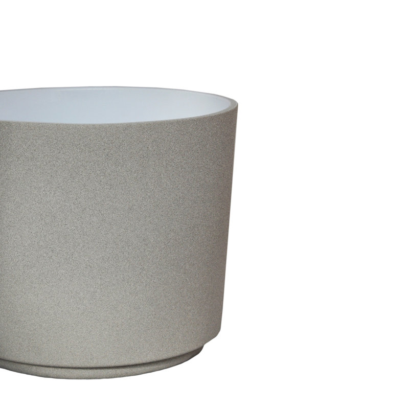  Leon Granite Effect Indoor Plant Pot, Cement, 27cm H x 32cm W x 32cm D