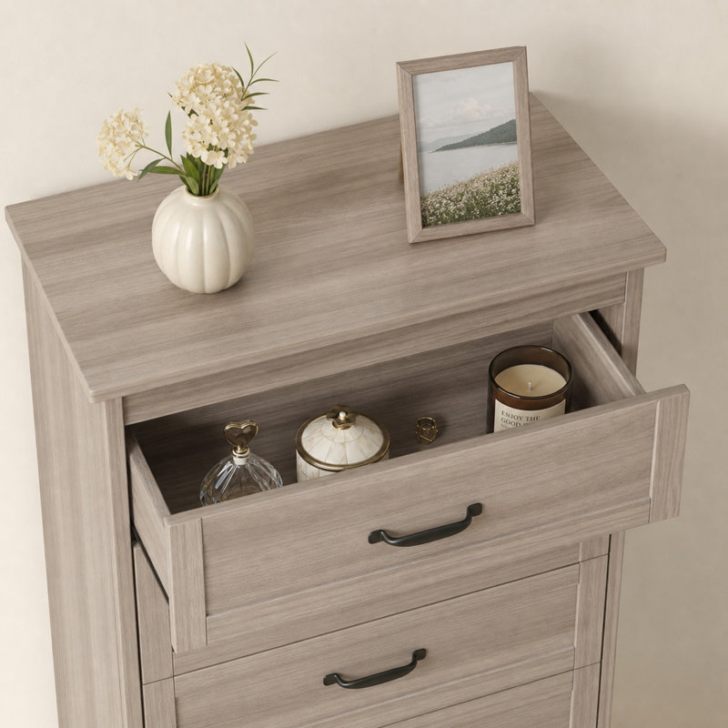 Commode à 6 tiroirs l 26,7 po, Brun