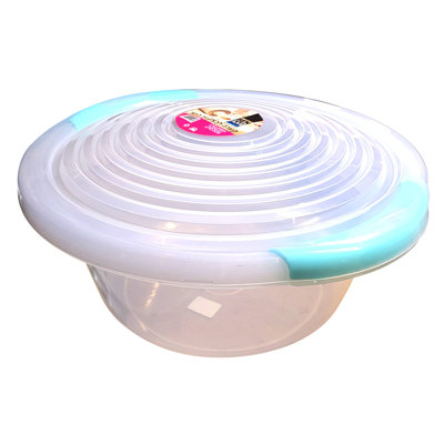 YBM Home 3.5 Gallon Plastic Bowl With Cover, Best Bowl To Make Challah, Dough Riser, BA335