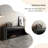 82.68"Black Modern Minimalist Cream-Style Fireplace Mantel-118486512