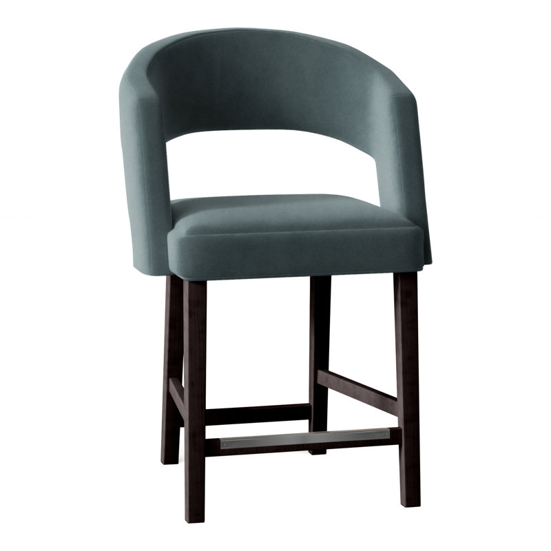 Bryant Upholstered Stool, Perigold Play Sage, Espresso