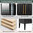70.9'' 4-Door Freestanding Tall Fluted Wine Cabinet With Glass Display And Drawer-1601929000