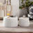 Sake Modern Round Storage Table Set with Lift-Off Lid