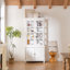 Armoire avec portes en verre doubles et portes en bois doubles