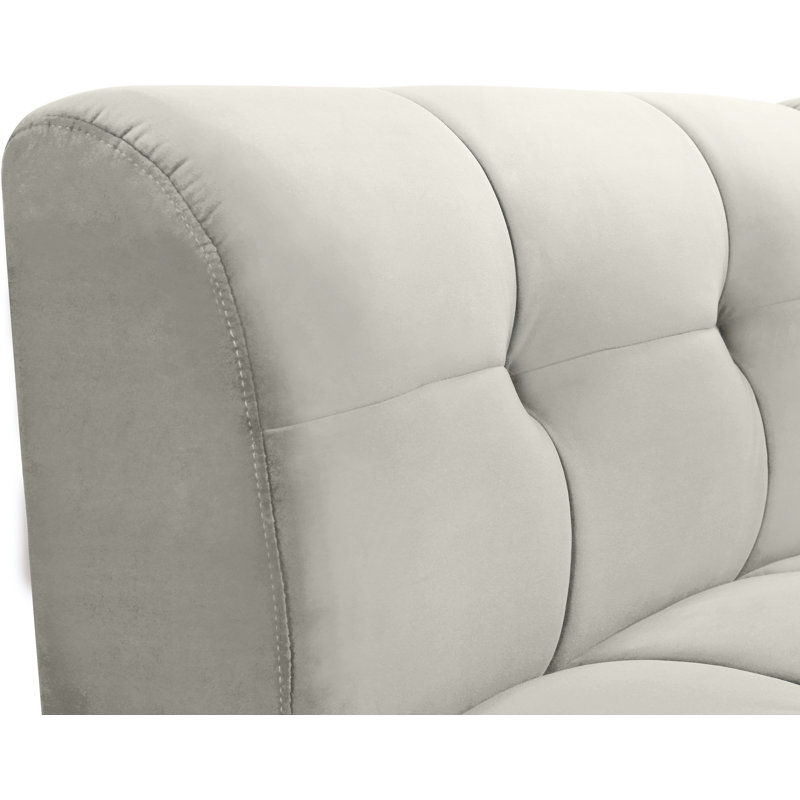 Jedson Velvet Side Chair, Cream Velvet