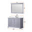 Meuble-lavabo simple l 48 po x P 22 po et miroir 46 po-315327832