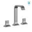 Robinet de lavabo de salle de bain espacé à deux poignées à deux poignées TOTO®, chrome poli-44192352
