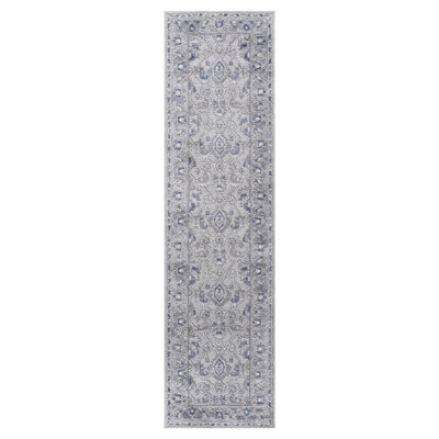 2X8 Grey/Blue Area Rug - Low Maintenance, Stain For Office To Stains, Non-Shedding