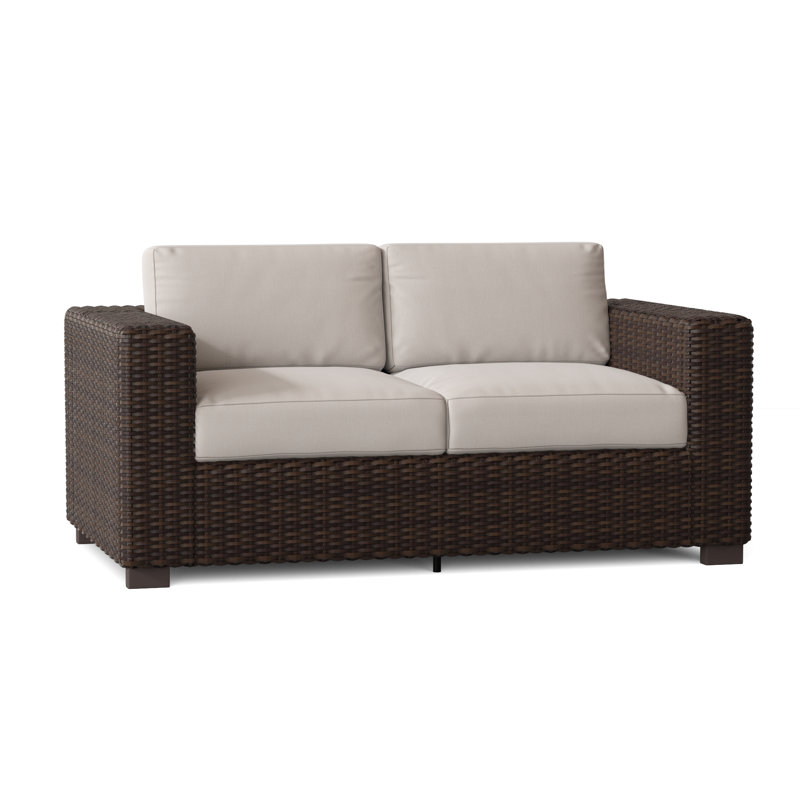 Causeuse Montecito de 67 po de largeur avec coussins, Haie flanelle Sunbrella® flanelle
