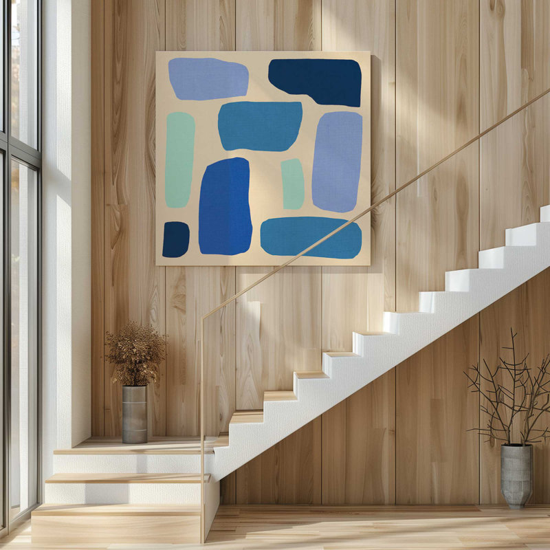 «Chromatique rythmique v3», grande impression sur toile, H 54 po x l 54 po