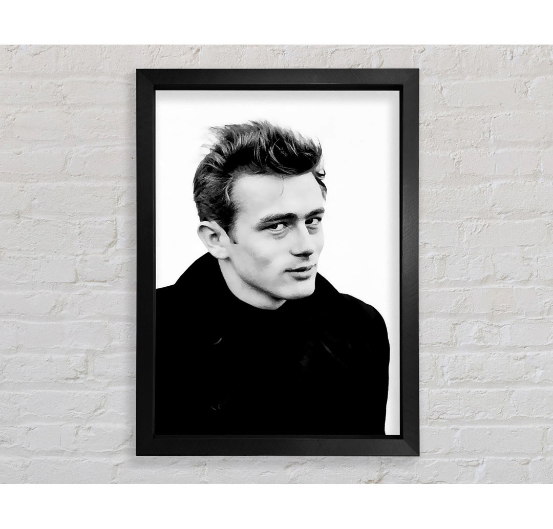 James Dean Porträt - Einzelner Bilderrahmen Kunstdrucke