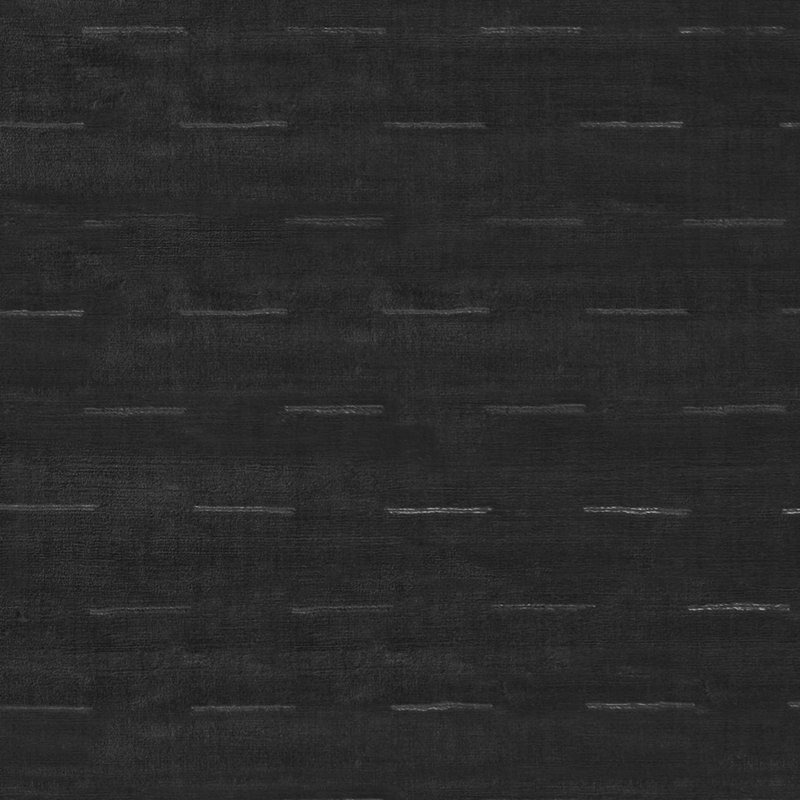 Tapis noir noué à la main de haute qualité, Rectangle 6 pi x 9 pi