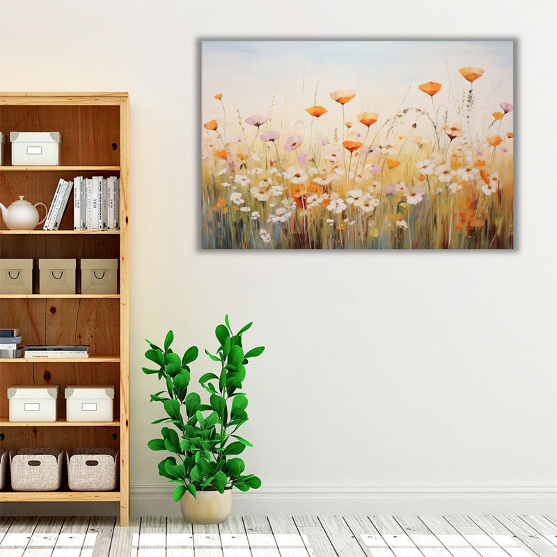«Orange, blanc et rose», H 20 po x l 30 po
