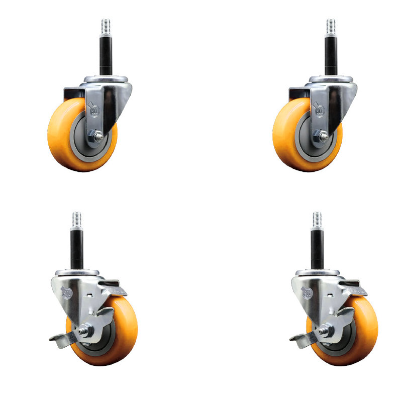 Ensemble de roulettes extensibles 3,5 pouces 3,5 pouces 3 pièces