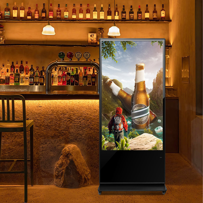65 po kiosque sur pied à écran tactile 4K UHD