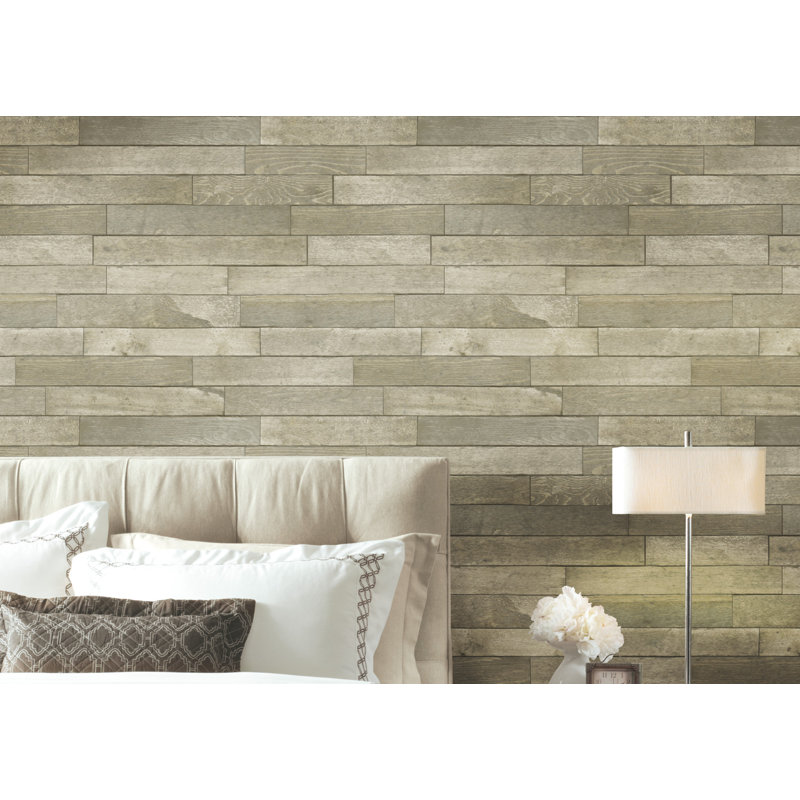 Papier peint auto-adhésif Warehouse Planks, gris