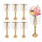 6PCS Crystal Flower Stand Wedding Road Lead Tall Flower Holders Centerpiece Crystal Metal Flower Vase for Reception Tables Wedding Supplies -97872314-97872315