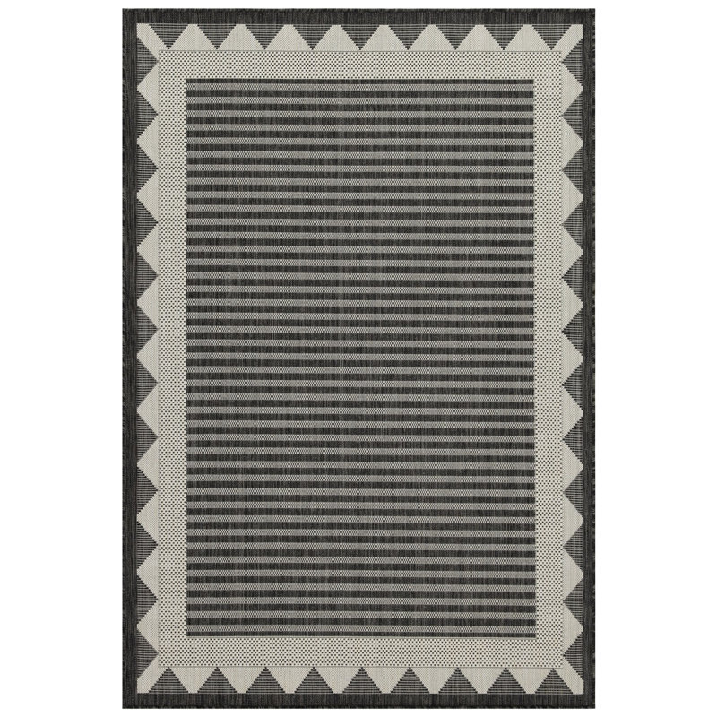 7 Ft. 10 In. X 3 Sunshine Gchar2014 Area Rug - Anthracite Polypropylene, For Indoor/outdoor, Stain , & Pet Compatible Indoor/outdoor , Polypropylene
