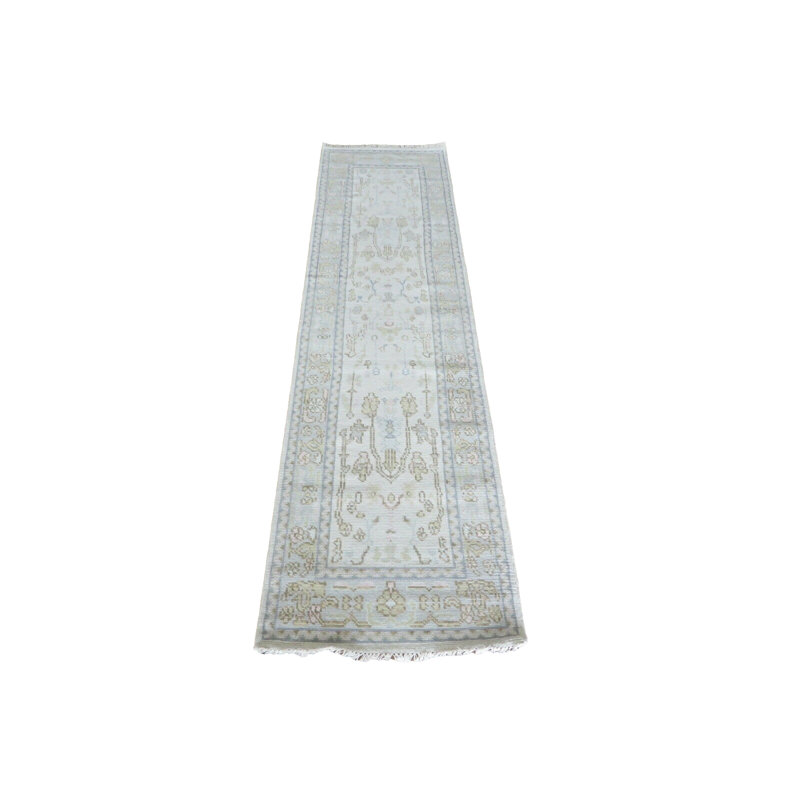 Tapis rectangulaire en laine Hatsuko de conception unique 2 pi 6 po x 10 pi