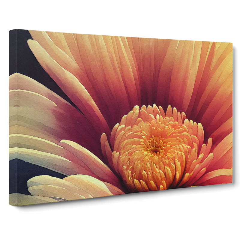 Dramatic Flower - Wrapped Canvas Print, 35cm H x 50cm W x 3cm D