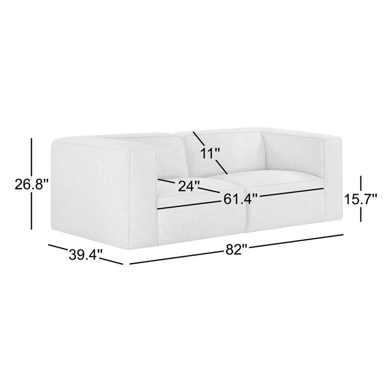 Jaye - 2 Piece 81.9'' Upholstered Sofa