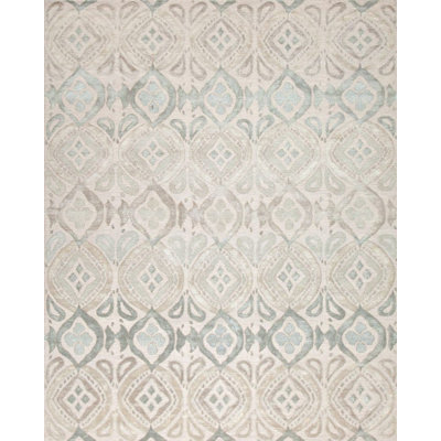 Contemporary Geometric Area Rug in Ivory