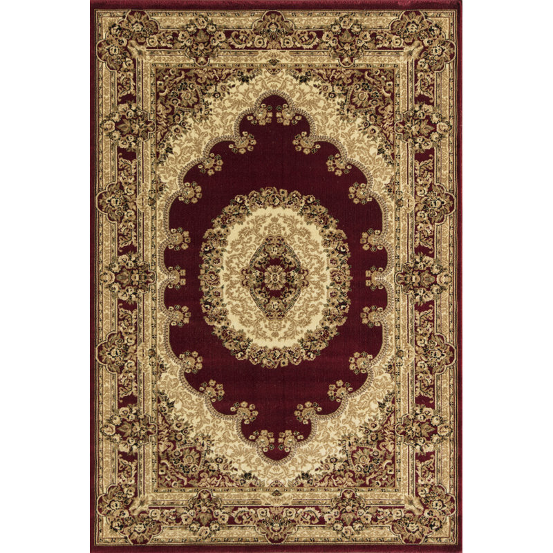 Gloucester Gilded Loom Oriental Red Area Rug, Rectangle 5'3" x 7'10"