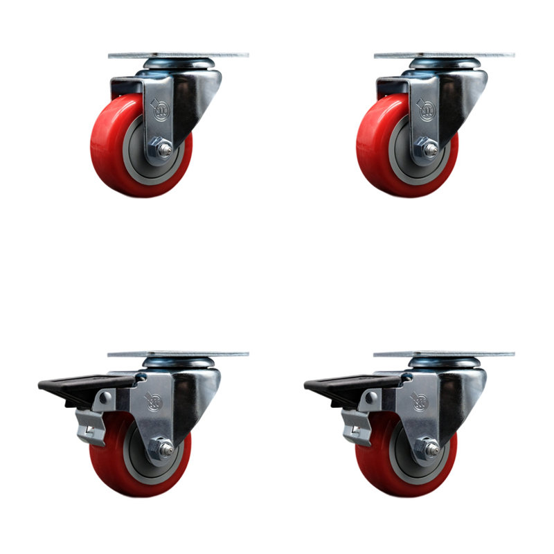 Polyurethane Caster, Red