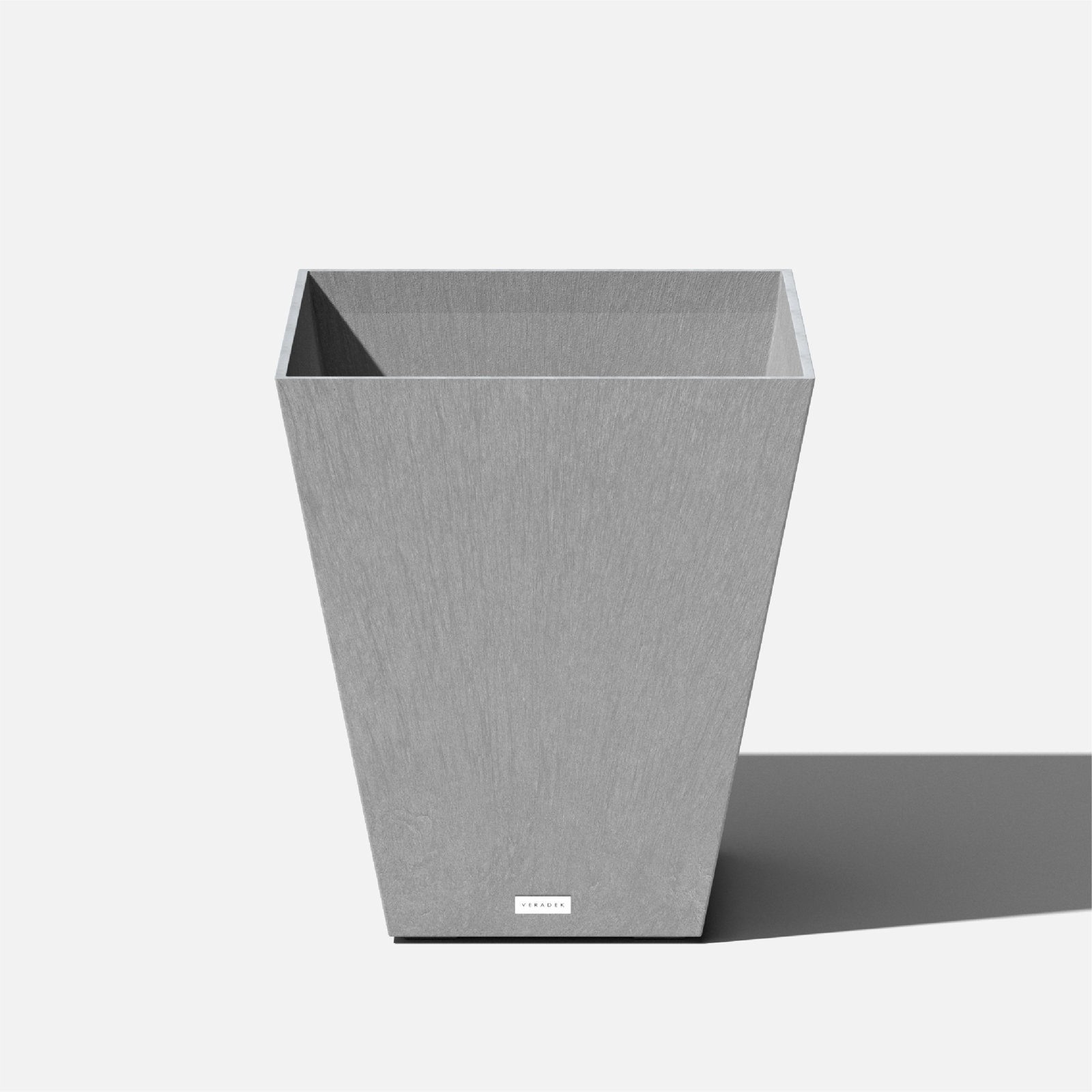 Pure Series Pot Planter, 22" H x 19" W x 19" D, Charcoal Gray, 1