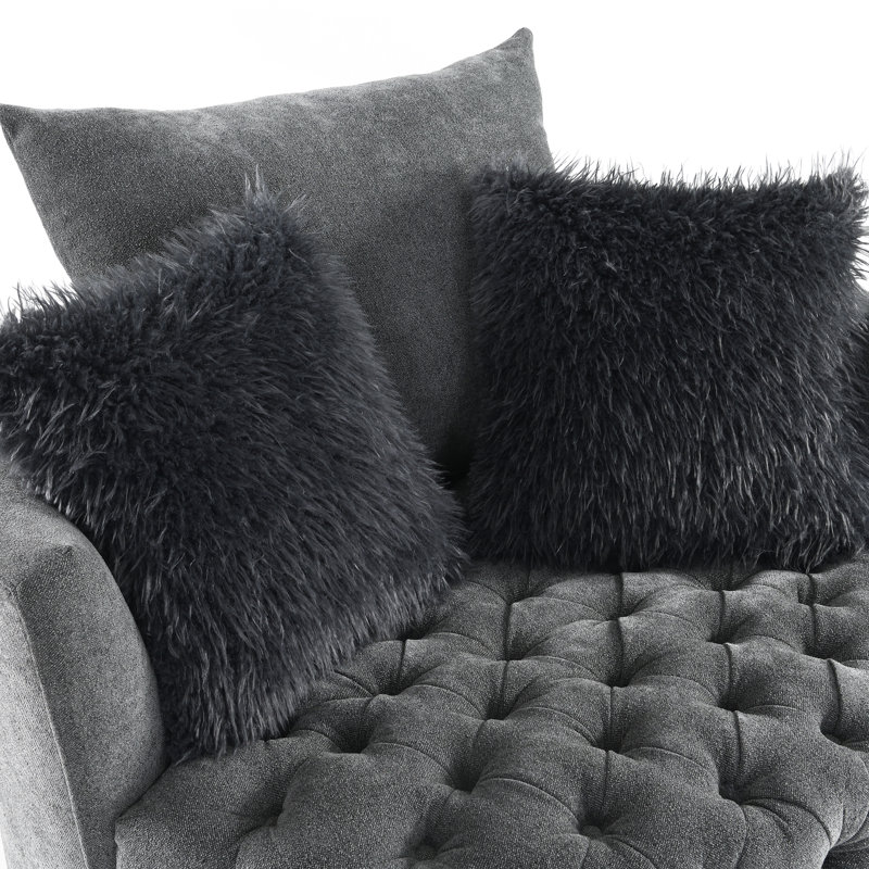 Diala 360-Degree Swivel Oversized Barrel Chair, Dark Gray