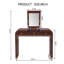 Miroir de salle de bain moyen espresso et 2 tiroirs-130153165