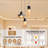 3 -light Dimmable Irregular Glass Chandelier