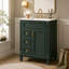 Meuble-lavabo 24 po avec lavabo en céramique, petite armoire de salle de bain moderne, 2 tiroirs et tablette réglable-135276497