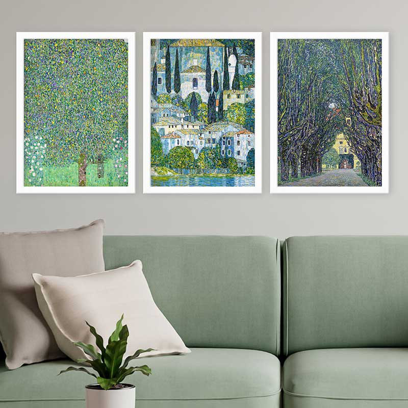 Stunning Decorative Framed Painting Set (3 Pieces), 21.7 x 29.5 Inches Each | 100% Wooden Frame with 0.8 Inch Polystyrene | UV Digital Printing | Perfect for Living Room, Office & Gallery Wall Decor