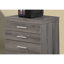 Classeur moderne avec roulettes, rangement, taupe, roulettes de style bureau, tiroirs, stratifié taupe,