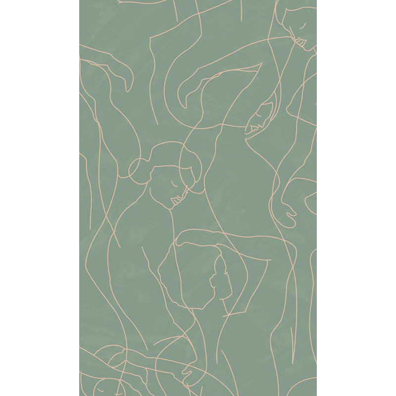 Rouleau abstrait Teviston, Bleu-vert