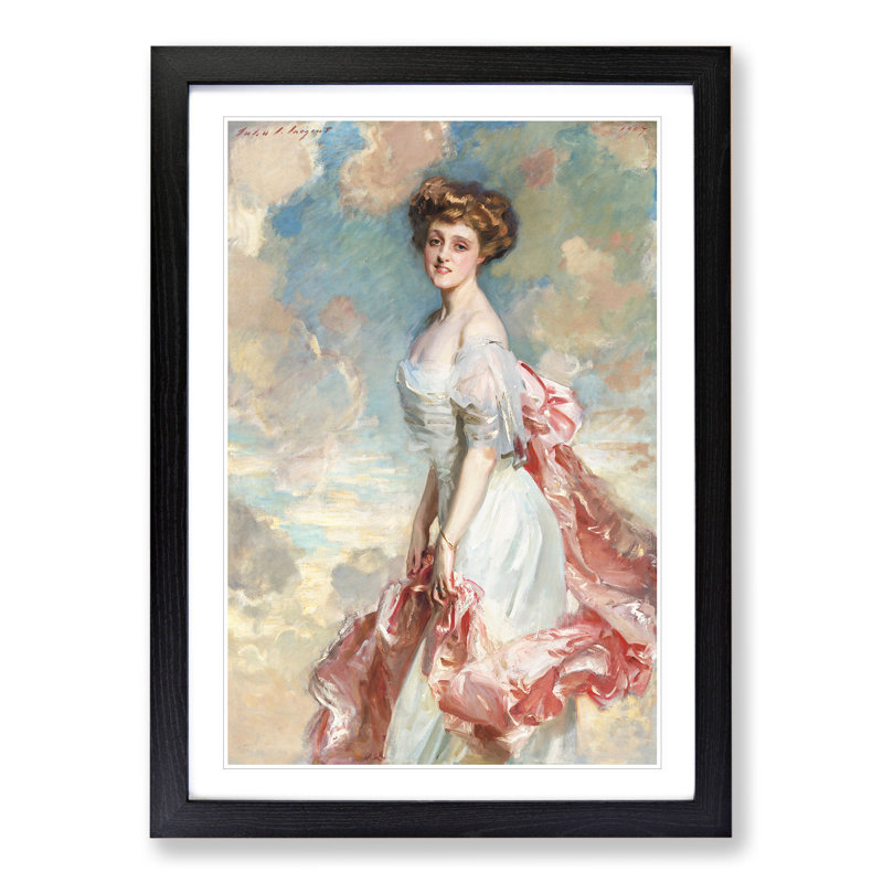 Miss Grace Woodhouse by John Singer Sargent - Picture Frame Painting, 65cm H x 48cm W x 2cm D, Black