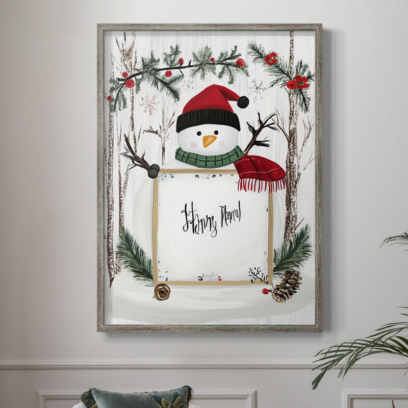 «Christmas Holiday Art XXV III», reproduction encadrée - bois massif, H 30 po x l 24 po